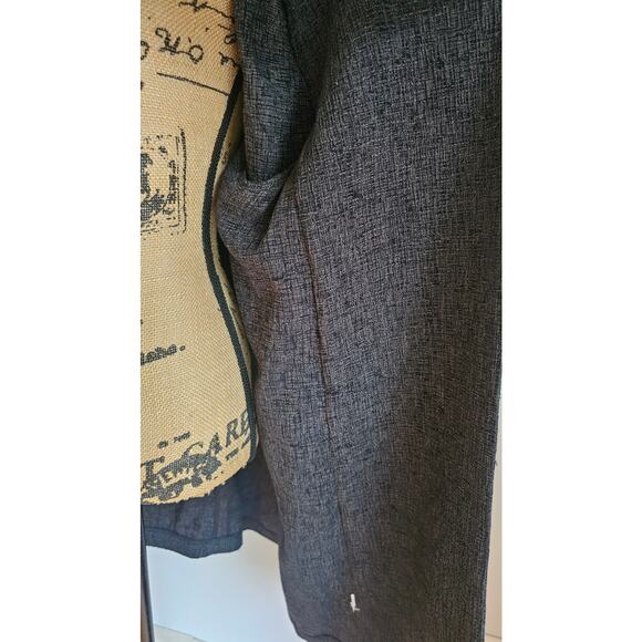 Eileen Fisher Cardigan Jacket Open Front Duster, with pockets, Charcoal, Sz M - Picture 5 of 7